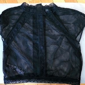 Victorias Secret lace back zip crop top